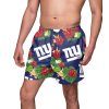 NFL New York Giants Floral Men Beach Shorts
