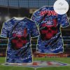 NFL New York Giants Navy Blue Red Skull T-Shirt