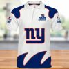 NFL New York Giants White Navy Blue Polo Shirt