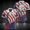 NFL Pittsburgh Steelers American Flag Polo Shirt