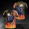 NFL Pittsburgh Steelers American Flag Polo Shirt V2