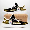 NFL Pittsburgh Steelers Black Golden Net Version Yeezy Boost Sneakers