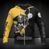 NFL Pittsburgh Steelers Black Golden Zip Up Hoodie V2