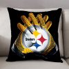 NFL Pittsburgh Steelers Black Square Pillow Case