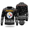 NFL Pittsburgh Steelers Black White Ugly Christmas Sweater