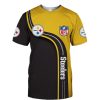 NFL Pittsburgh Steelers Black Yellow T-Shirt V7