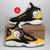 NFL Pittsburgh Steelers Custom Name Air Jordan 13 Shoes V1