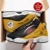 NFL Pittsburgh Steelers Custom Name Gold Black Air Jordan 13 Shoes