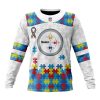 NFL Pittsburgh Steelers Custom Name Number Autism Awareness Sweatshirt