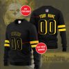 NFL Pittsburgh Steelers Custom Name Number Black Golden Sweatshirt