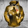 NFL Pittsburgh Steelers Death Skull Rugby Ball Pullover Hoodie