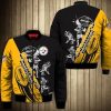 NFL Pittsburgh Steelers Golden Black Bomber Jacket