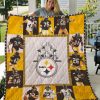 NFL Pittsburgh Steelers Golden Black Legends Quilt Blanket V2
