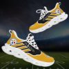 NFL Pittsburgh Steelers Golden Black Logo Sneakers Max Soul Shoes