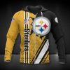 NFL Pittsburgh Steelers Golden Black Logo Special Zip Up Hoodie
