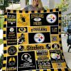 NFL Pittsburgh Steelers Golden Black Quilt Blanket