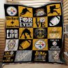 NFL Pittsburgh Steelers Golden Black Quilt Blanket V2