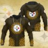 NFL Pittsburgh Steelers Golden Black Zip Up Hoodie V2