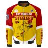 NFL Pittsburgh Steelers Golden Red Bomber Jacket