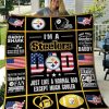 NFL Pittsburgh Steelers Just Like A Normal Dad Quilt Blanket