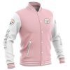 NFL Pittsburgh Steelers Pink White Baseball Jacket