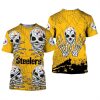NFL Pittsburgh Steelers Skull Halloween T-Shirt V5