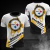 NFL Pittsburgh Steelers White Golden Logo T-Shirt