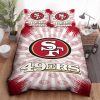 NFL San Francisco 49ers Logo White Red Bedding Set