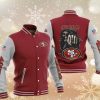 NFL San Francisco 49ers Skull Boxing Red Grey Baseball Jacket