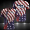 NFL Seattle Seahawks American Flag T-Shirt