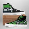 NFL Seattle Seahawks Black Green High Top Shoes
