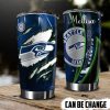 NFL Seattle Seahawks Custom Name Logo Tumbler