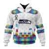 NFL Seattle Seahawks Custom Name Number Autism Awareness Pullover Hoodie