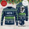 NFL Seattle Seahawks Custom Name Ugly Christmas Sweater V2