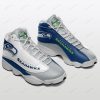 NFL Seattle Seahawks Grey Navy Air Jordan 13 Shoes