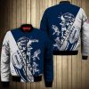 NFL Seattle Seahawks Grey Navy Bomber Jacket V2