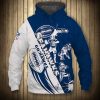 NFL Seattle Seahawks Grey Navy Pullover Hoodie V2