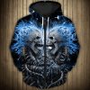 NFL Seattle Seahawks Halloween Skull Zip Up Hoodie