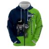 NFL Seattle Seahawks Iron Maiden Halloween Zip Up Hoodie
