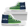 NFL Seattle Seahawks Navy Green High Top Shoes