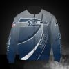 NFL Seattle Seahawks Navy Grey Bomber Jacket