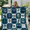NFL Seattle Seahawks Navy Grey Quilt Blanket