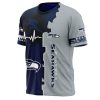 NFL Seattle Seahawks Navy Grey T-Shirt V2