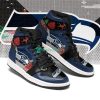 NFL Seattle Seahawks Navy Ugly Christmas Air Jordan 1 High Sneakers