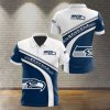 NFL Seattle Seahawks Navy White Polo Shirt V2