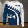 NFL Seattle Seahawks Navy White Sweatshirt V2