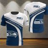 NFL Seattle Seahawks Navy White T-Shirt V2