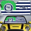 NFL Seattle Seahawks US Flag Style Car Sunshade