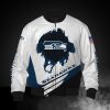 NFL Seattle Seahawks White Navy Bomber Jacket