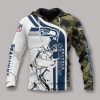 NFL Seattle Seahawks White Navy Camo Pullover Hoodie